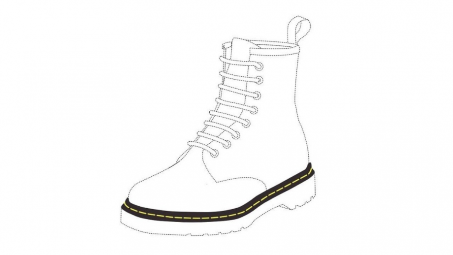 Dr martens best sale zwart stiksel